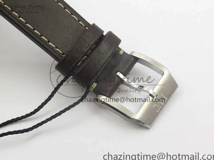 MIROTIME 0514 Pilot Chrono Spitfire IW387903 SS ZF 1:1 Best Edition Black Dial on Brown Leather Strap A OdorResistant 7127